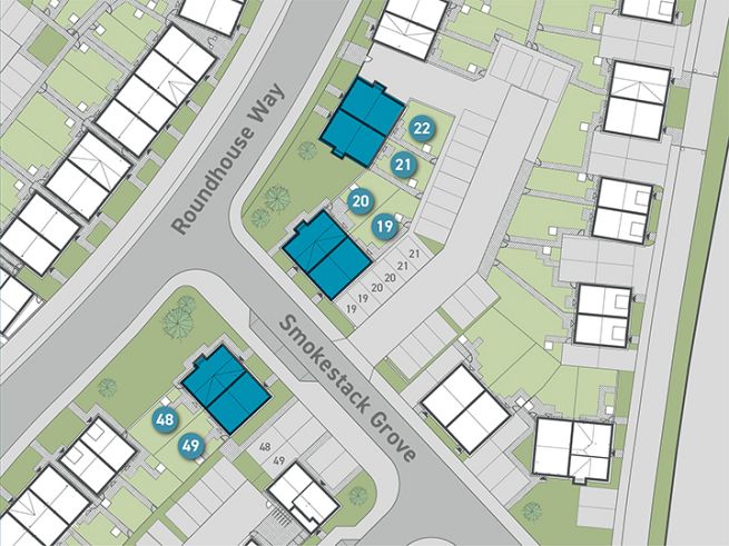 Site plan 4 bedroom houses - artist's impression subject to change